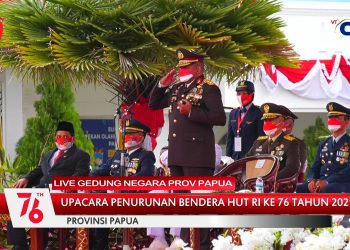 Upacara Penurunan Bendera HUT Ke – 76 Kemerdekaan Republik Indonesia