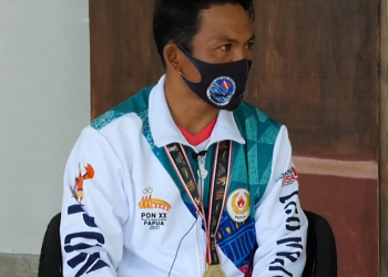 PAPUA MENUJU JEJAK PRESTASI – Koptu Marinir Ferry Dwi Irjayanto (Medali Emas di Nomor Five Poin Putra Cabor Selam PON XX 2021)
