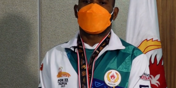 PAPUA MENUJU JEJAK PRESTASI – Nabeth Tabuni (Medali Perak Cabor Karate Kategori Kumite Perorangan)