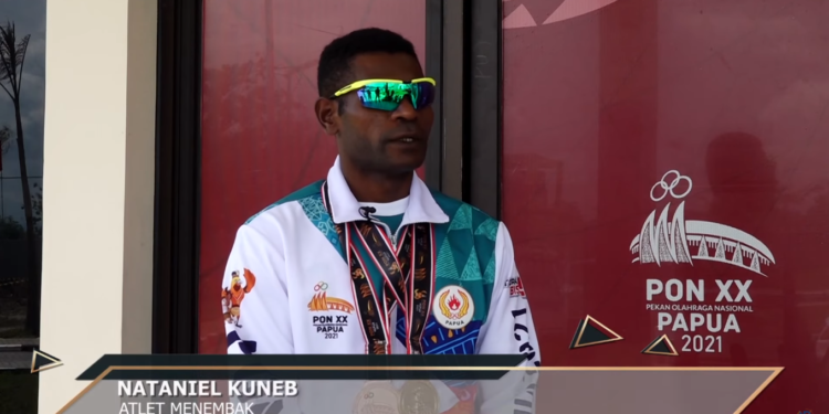 PAPUA MENUJU JEJAK PRESTASI – Nataniel Kuneb (1 Medali perunggu Cabor Menembak PON XX Papua))