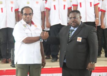 Piter Gusbager Dilantik Jadi Ketum KONI Keerom