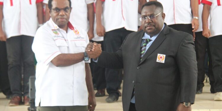 Piter Gusbager Dilantik Jadi Ketum KONI Keerom