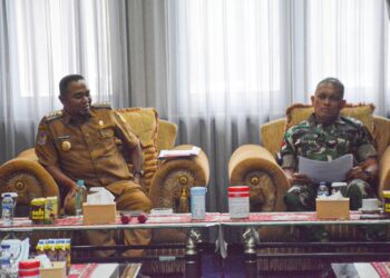 Danrem 172/PWY Temui PJ Bupati Jayapura, Bahas Pengaktifan Rumah Pengolahan Sagu