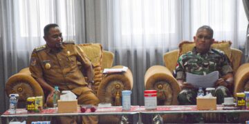 Danrem 172/PWY Temui PJ Bupati Jayapura, Bahas Pengaktifan Rumah Pengolahan Sagu