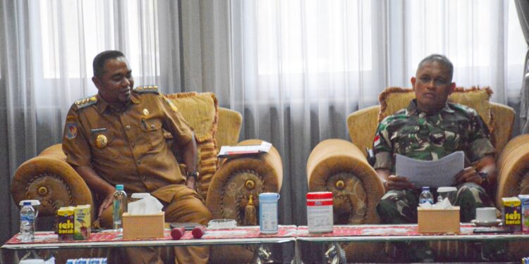 Danrem 172/PWY Temui PJ Bupati Jayapura, Bahas Pengaktifan Rumah Pengolahan Sagu