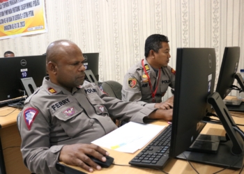 Biro SDM Polda Papua Gelar Tes CAT Akademik Seleksi Sespimma dan STIK-PTIK Polri