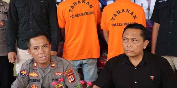 Polres Merauke Lakukan Konferensi Pers Pengungkapan Kasus Curanmor