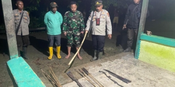 Polsek Arso Timur Datangi TKP Penganiayaan, Satu Orang Luka Berat