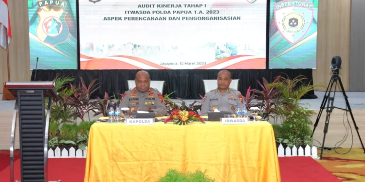 Kapolda Papua Pimpin Pembukaan Taklimat Awal Audit Kinerja Tahap I Itwasda Polda Papua T.A 2023