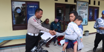 Sat Lantas Polres Jayawijaya Kembalikan Motor Curian Yang Ditemukan Saat Razia