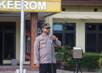 Polres Keerom Siagakan Penuh Personil Pengamanan Dalam Kunjungan Presiden RI Ke Kab. Keerom.