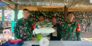 Korem 172/PWY Kembali Gagalkan Upaya Penyelundupan 2 Kg Ganja Di Wilayah Perbatasan RI-PNG