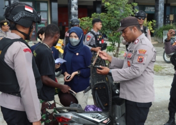 Meminimalisir Kasus Kriminalitas Polres Nabire Lakukan Razia Senjata Tajam