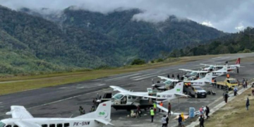 Bandara Bilorai Sugapa sudah aman dan kini sudah melayani penerbangan