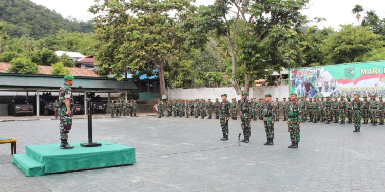 Pimpin Upacara Kenaikan Pangkat, Kasrem 172/PWY : Hindari Pelanggaran Sekecil Apapun