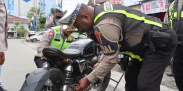 Laksanakan Razia, Wakasat Lantas : Masih Banyak Pengendara Yang Menggunakan Knalpot Racing