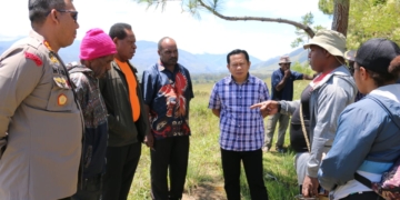 Dukung Pembangunan Provinsi Papua Pegunungan, Dandim 1702/JWY Tinjau Lokasi Pembangunan Kantor Gubernur