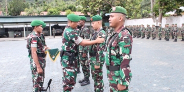 Pimpin Upacara Kenaikan Pangkat, Kasrem 172/PWY : Hindari Pelanggaran Sekecil Apapun