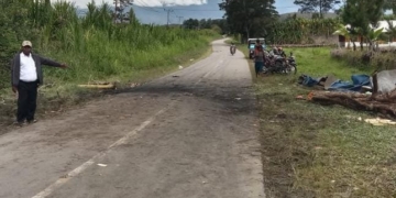 Palang Dibuka, Akses Jalan di Distrik Libarek Kembali Normal