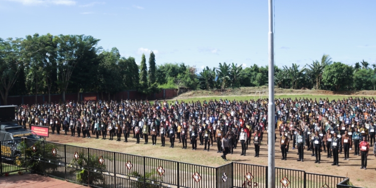 Pembagian Kelas Tes CAT Psikologi Calon Bintara Polri Polda Papua Berjalan Lancar