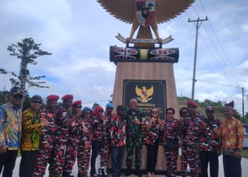 Laskar Merah Putih Papua Bersinergi Dengan Kodam XVII/Cenderawasih Dalam Pembangunan dan Peresmian Tugu Pancasila