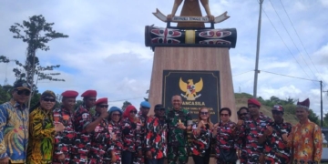 Laskar Merah Putih Papua Bersinergi Dengan Kodam XVII/Cenderawasih Dalam Pembangunan dan Peresmian Tugu Pancasila