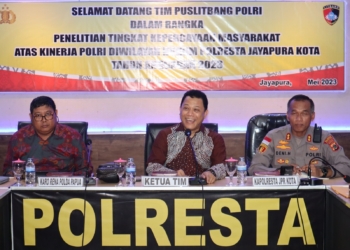 Puslitbang Polri Kunjungi Polresta Jayapura Kota, Kombes Pol Aziz : Jalanilah Tugas Dengan Rasa Tanggung Jawab