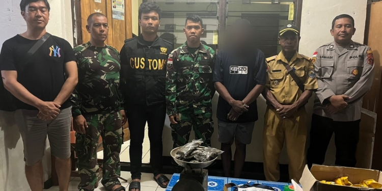 Bawa Ganja, Seorang Pemuda Dibekuk Petugas Perbatasan