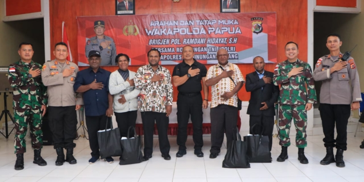 Wakapolda Papua Lakukan Tatap Muka Bersama Forkopimda di Kabupaten Pegunungan Bintang