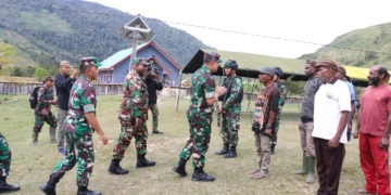 Dandim 1702/JWY Sambut Kunjungan Kerja Katim Wasev TMMD di Wilayah Kabupaten Jayawijaya