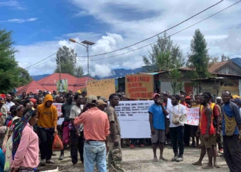 Polisi Kawal Aksi Demo Damai di Kabupaten Intan Jaya