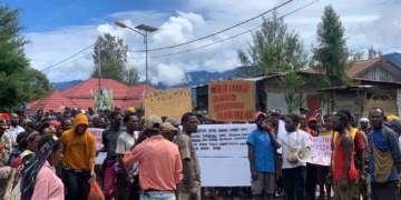 Polisi Kawal Aksi Demo Damai di Kabupaten Intan Jaya