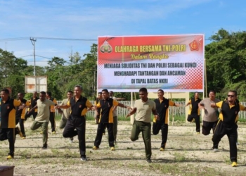 Bangun Solidaritas Persaudaraan, TNI-Polri Laksanakan Olahraga Bersama