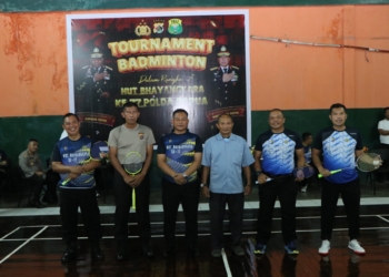 Wakapolda Papua Buka Tournament Badminton Dalam Rangka HUT Bhayangkara Ke-77