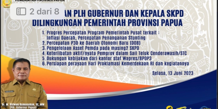 Kumpulkan Kepala SKPD, Ini Enam Arahan Plh Gubernur Papua