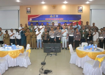 Sosialisasi SKKNI Polda Papua Dorong Keselamatan Lalu Lintas