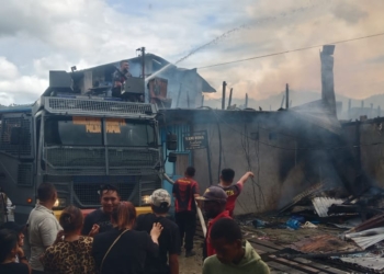 Polisi Lakukan Penyelidikan Penyebab Kebakaran di Belakang Pasar Youtefa