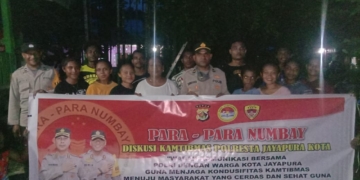 Polsek Muara Tami Gelar Para-Para Numbay Bersama Pemuda Kampung Holtekamp