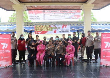Meriahkan Hari Bhayangkara ke-77, Polres Merauke Gelar Kegiatan Donor Darah