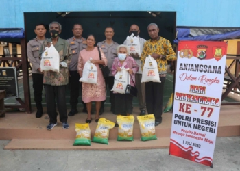 Polda Papua Lakukan Kegiatan Anjangsana  Jelang HUT Bhayangkara ke-77