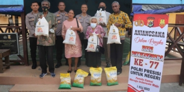 Polda Papua Lakukan Kegiatan Anjangsana  Jelang HUT Bhayangkara ke-77