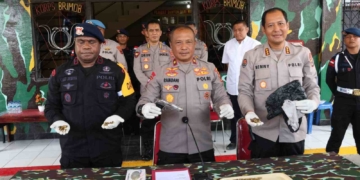 Aparat Temukan Senpi dan Amunisi di Hutan Jayapura