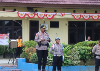 Polres Keerom Laksanakan Apel Gelar Pasukan Operasi Patuh Cartenz 2023