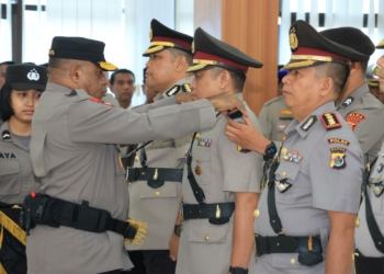 Kapolda Papua Pimpin Sertijab Dir Lantas, Dir Intelkam dan Kapolres Nduga