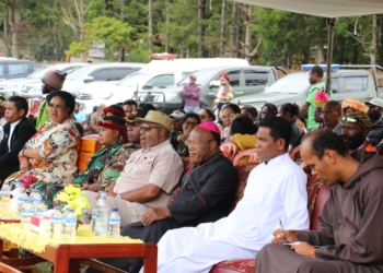 Dandim 1702/JWY Hadiri Perayaan Misa Syukur Pemberkatan Dan Peresmian Pastoran Paroki Emanuel Elagaima