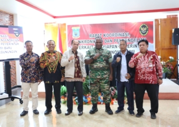 Dandim 1702/JWY Bersama Forkopimda Gelar Rapat Koordinasi Sinkronisasi dan Pengendalian Pemerintah Provinsi Papua Pegunungan
