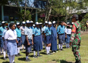 Bentuk Karakter Generasi Muda Yang Mumpuni, Kodim 1702/JWY Berikan Materi PBB