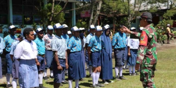 Bentuk Karakter Generasi Muda Yang Mumpuni, Kodim 1702/JWY Berikan Materi PBB