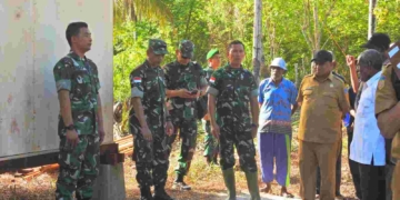 Danrem 172/PWY Tinjau Pelaksanaan TMMD Ke-117 Kodim 1712/Sarmi