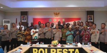 Kapolresta Gelar Coffe Morning Bersama Tokoh Masyarakat Lapago dan Mepago